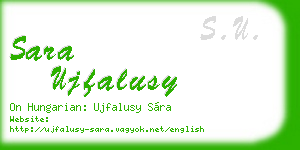 sara ujfalusy business card